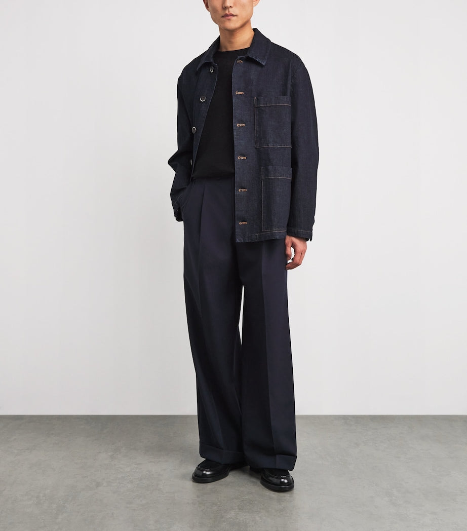 Barena Black Linen-Cotton T-Shirt