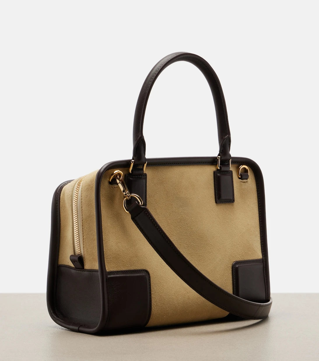Loewe - Amazona 180 Small suede top-handle bag