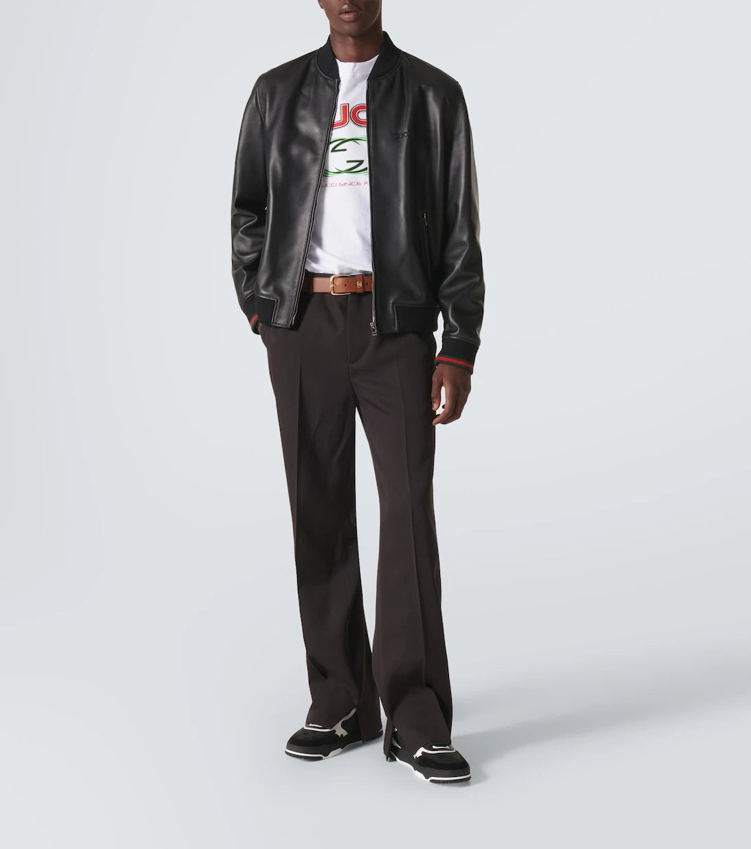 Gucci - Re-Web GG Canvas leather-trimmed sneakers
