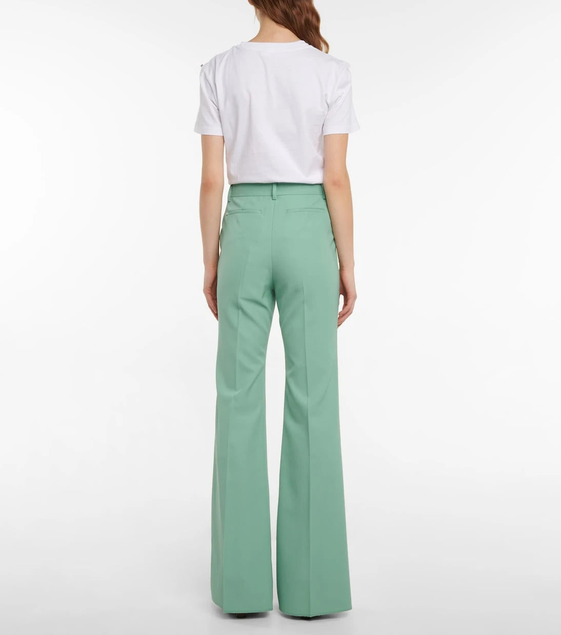 Sportmax - Laccato high-rise flared pants