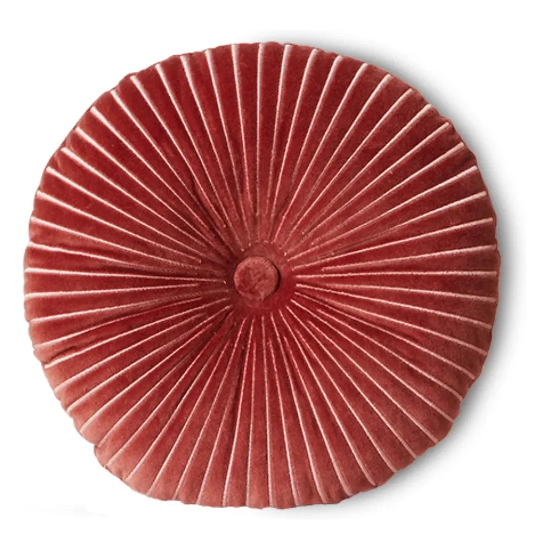HKliving - Ripple velvet cushion | Pink