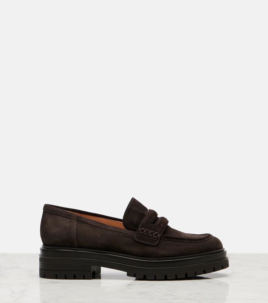 Gianvito Rossi - Davis suede penny loafers