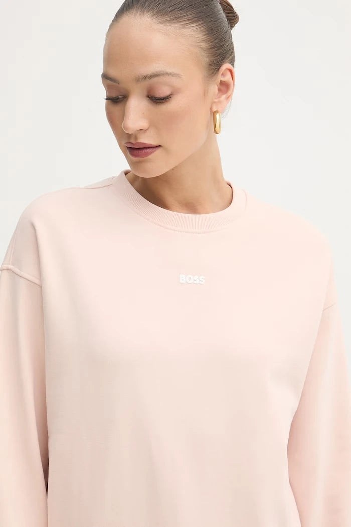 BOSS Orange Kadın Pamuklu Oversize Sweatshirt