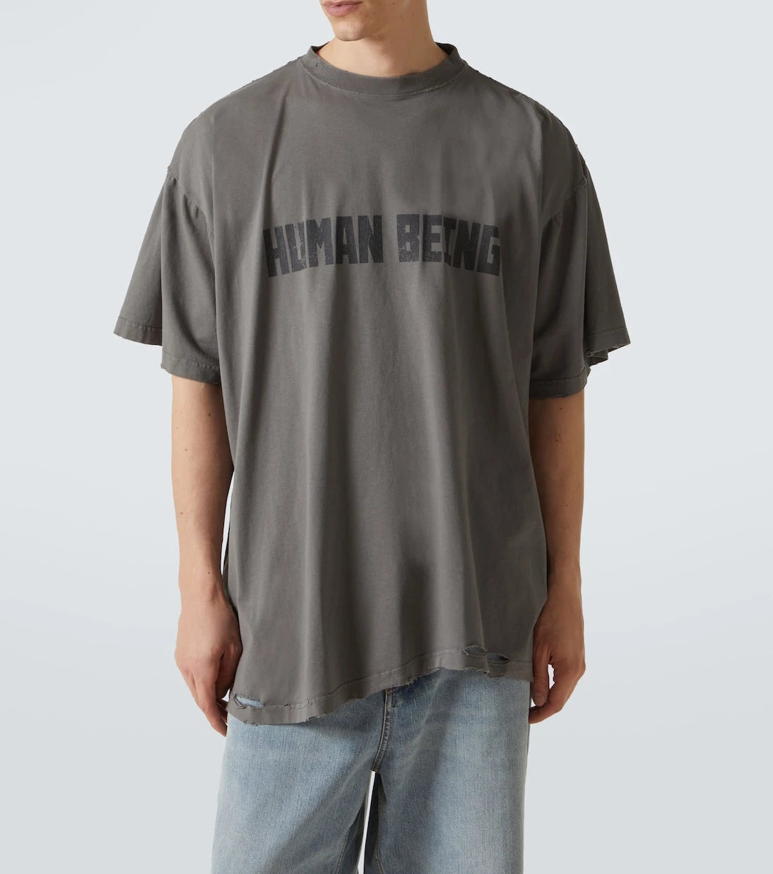 Balenciaga - Distressed cotton jersey T-shirt