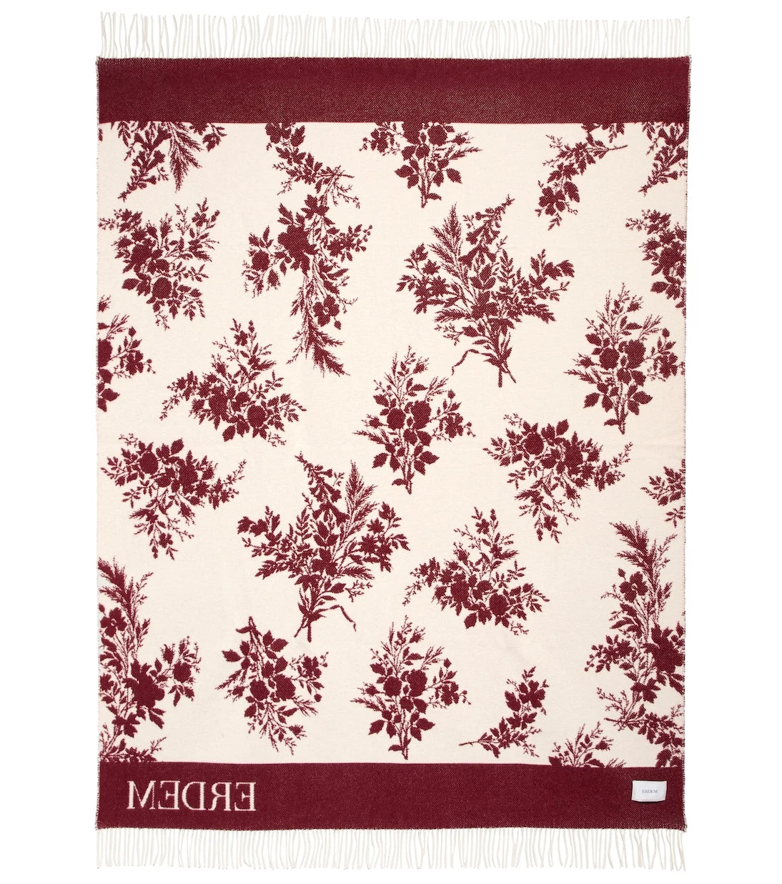 Erdem - Floral jacquard wool-blend blanket