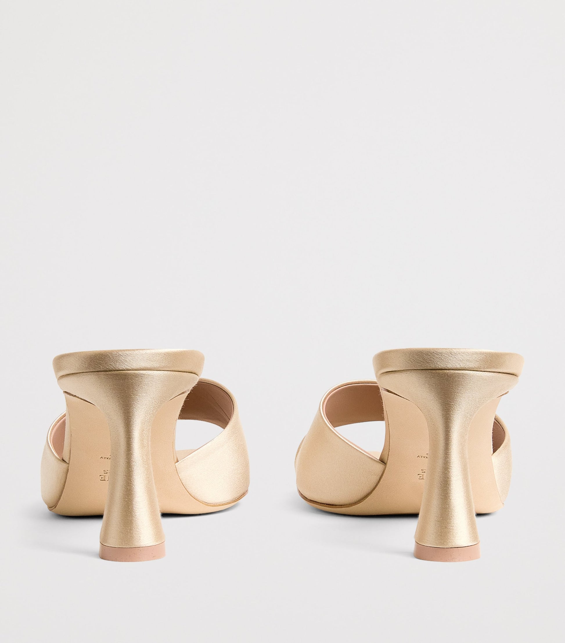 Malone Souliers Metallic Satin Roxanne Mules 70