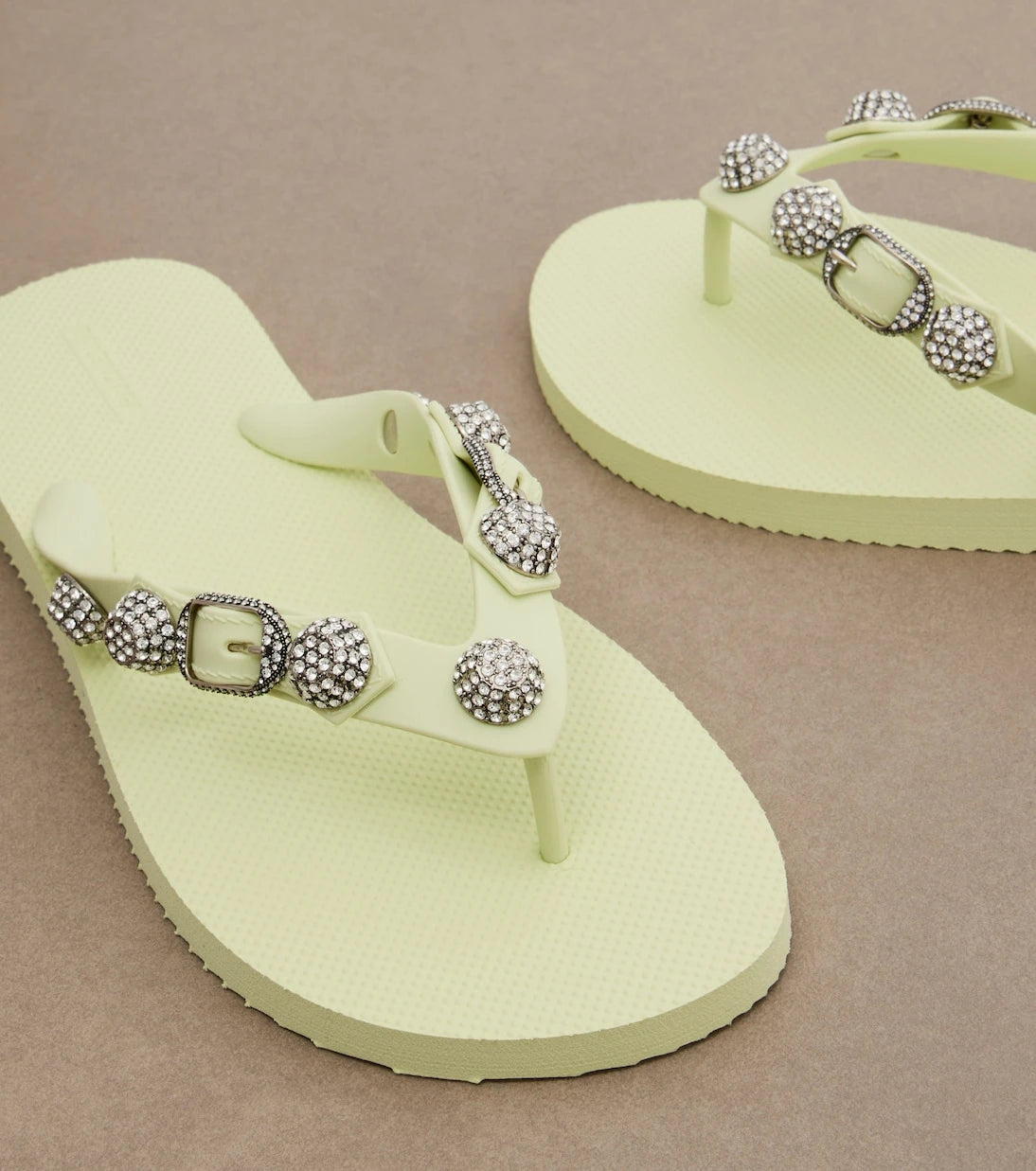 Balenciaga - Cagole embellished thong sandals