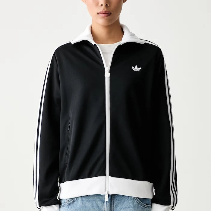 adidas Originals pamuklu fermuarlı kadın sweatshirt Beckenbauer