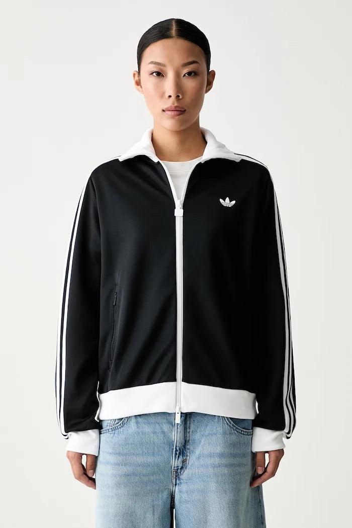 adidas Originals pamuklu fermuarlı kadın sweatshirt Beckenbauer