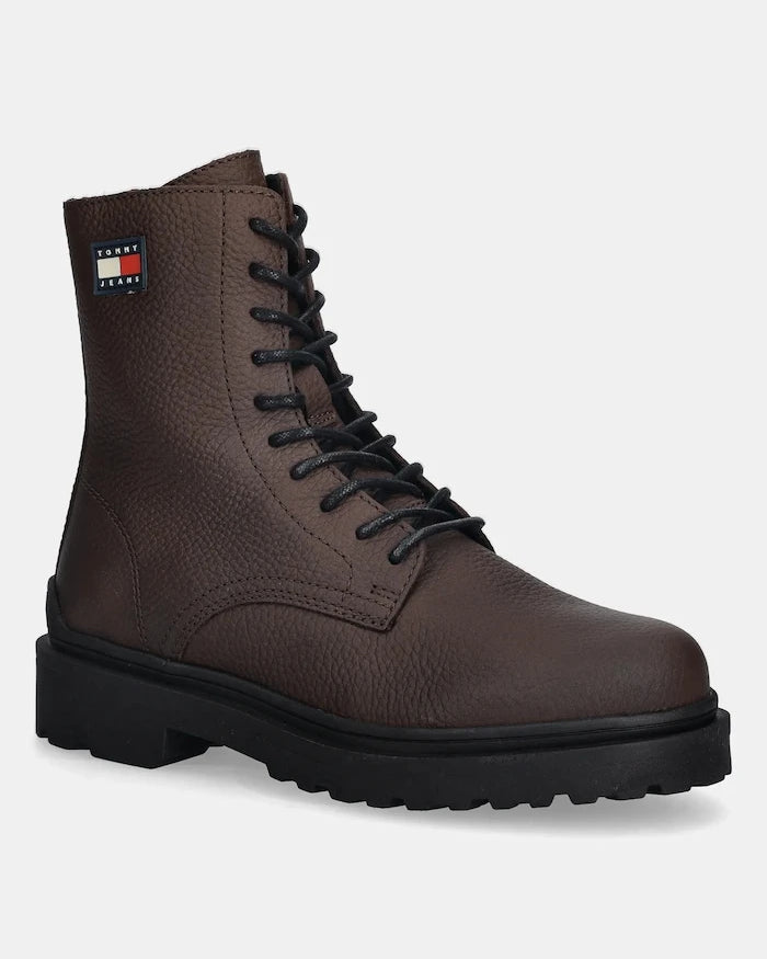 Tommy Jeans TJM LACE UP TUMBLED HIGH Deri Botlar
