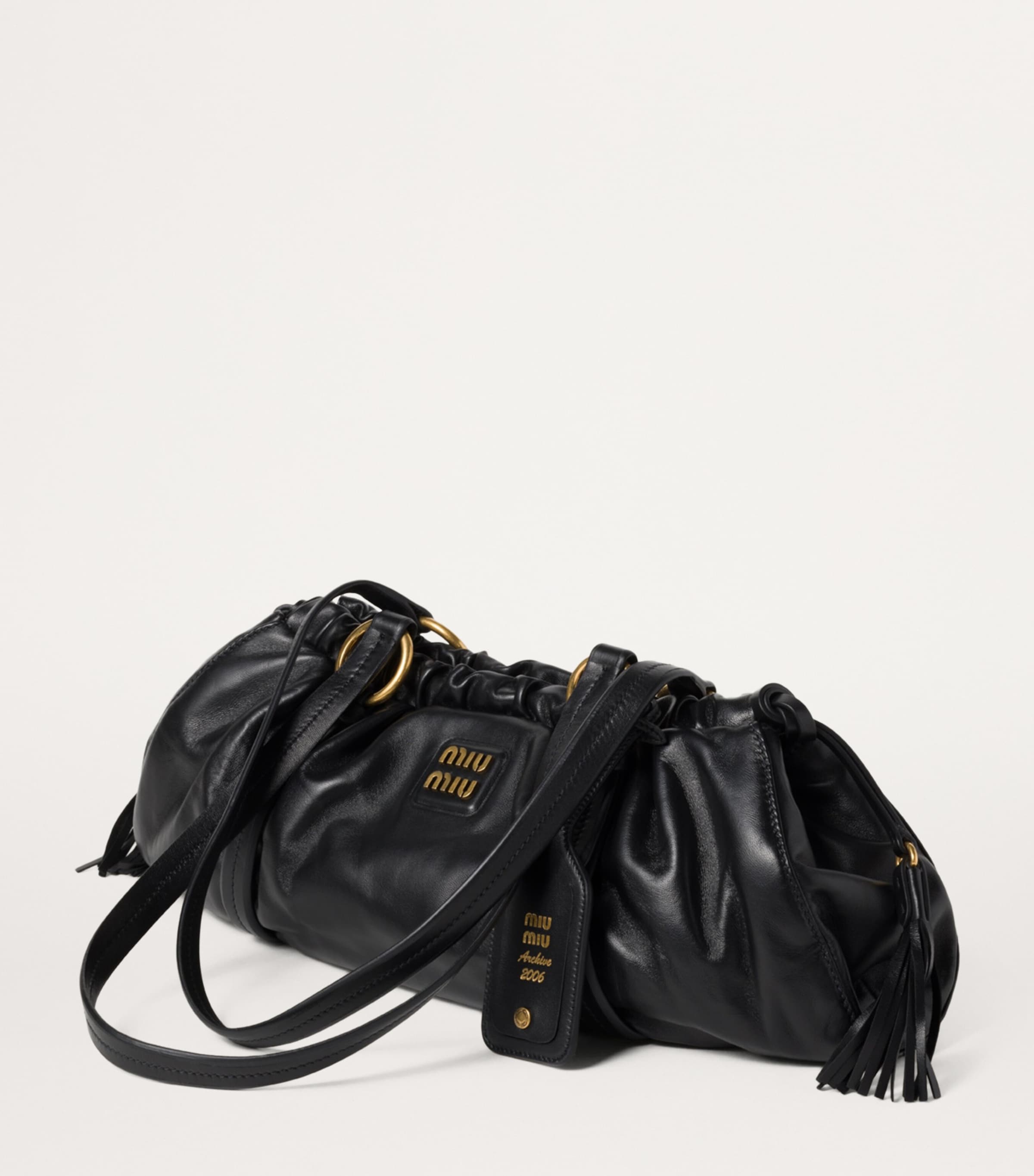 Black Leather Joie Shoulder Bag