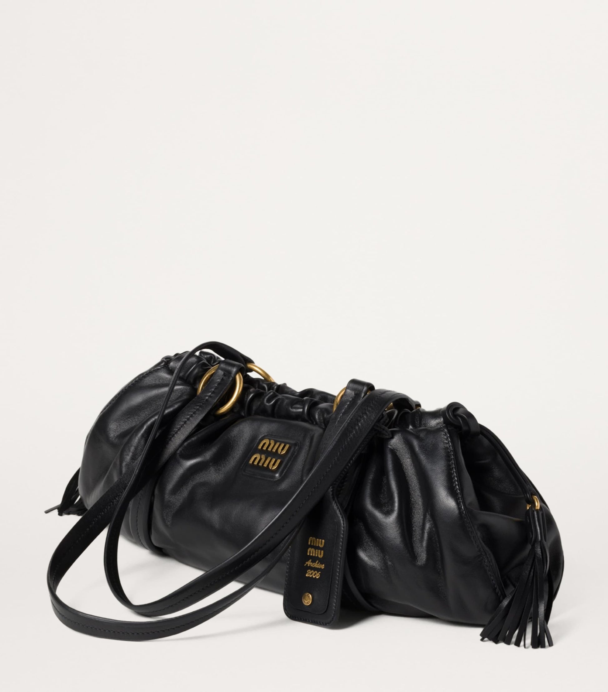Black Leather Joie Shoulder Bag
