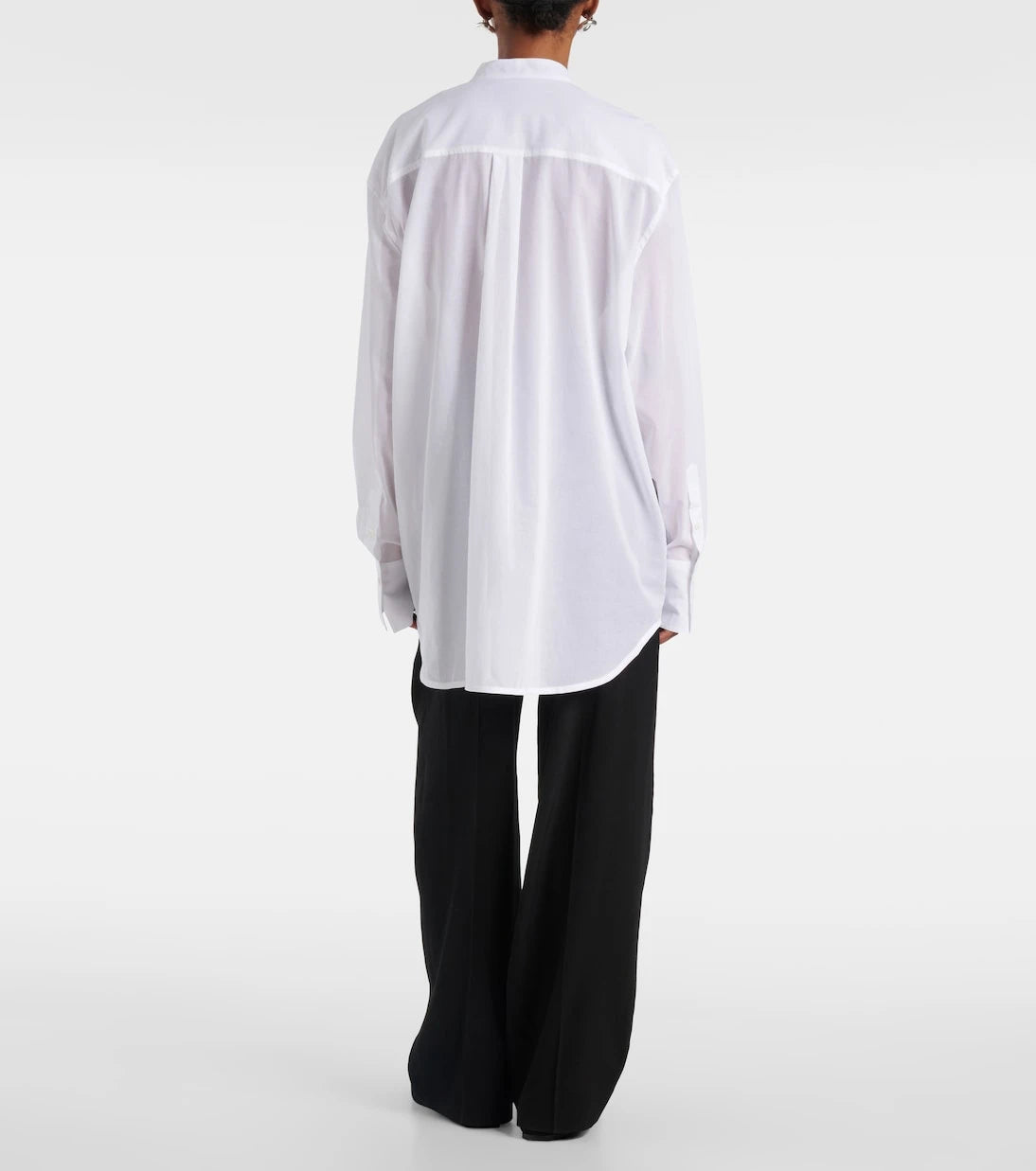 Toteme - Oversized cotton voile shirt