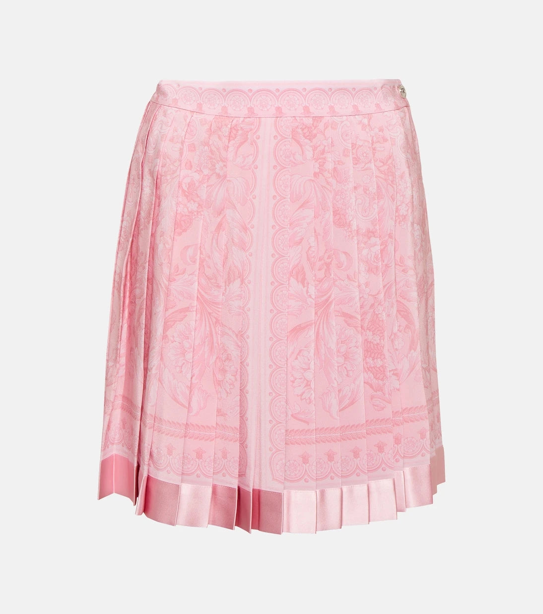Versace - Barocco pleated silk miniskirt