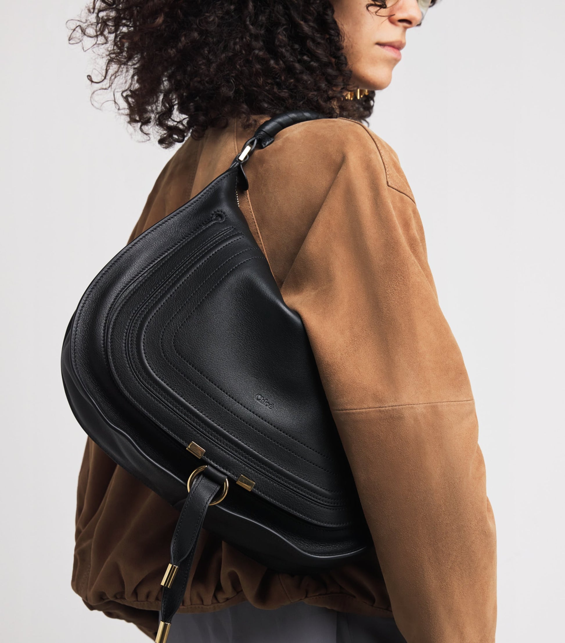 Calfskin Marcie Shoulder Bag
