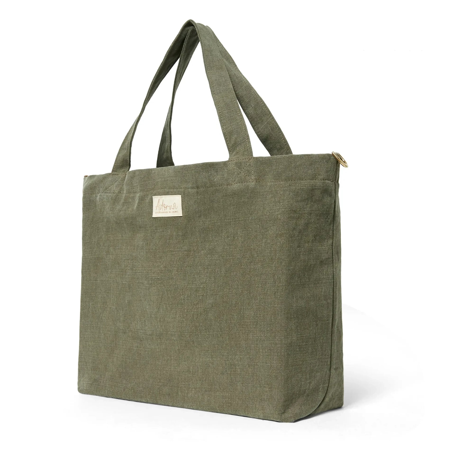 Adorna - Emma Linen tote bag | Khaki