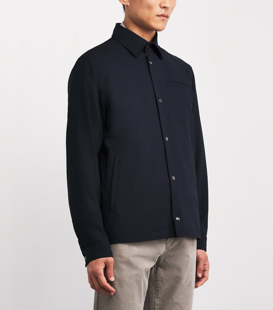 Navy Collared Overshirt