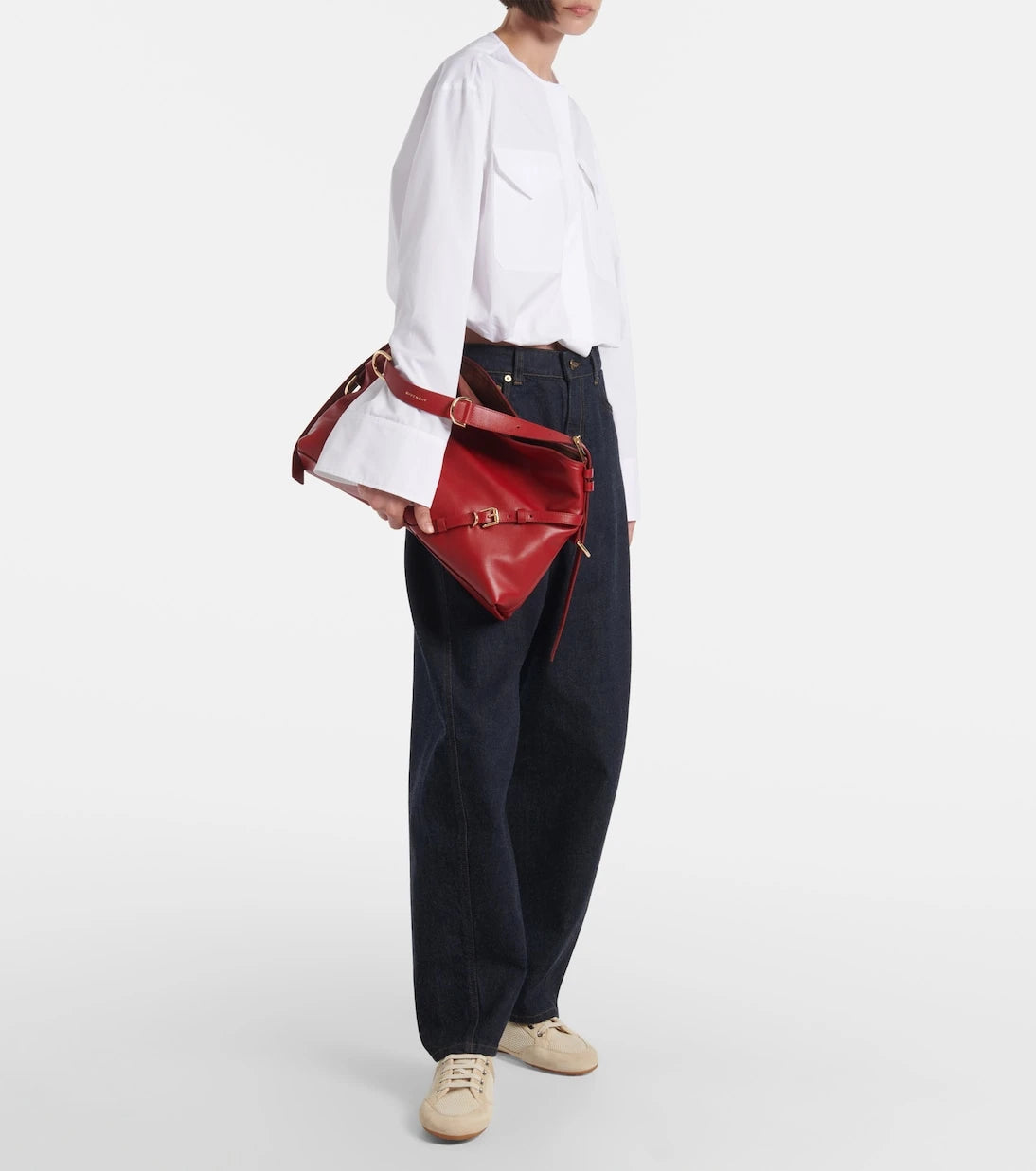 Givenchy - Slim suede-trimmed sneakers