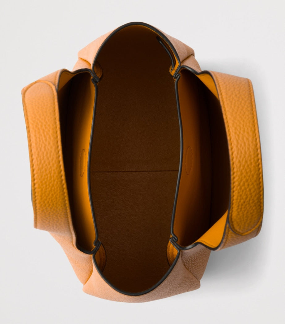 Prada Orange Mini Leather Top-Handle Bag