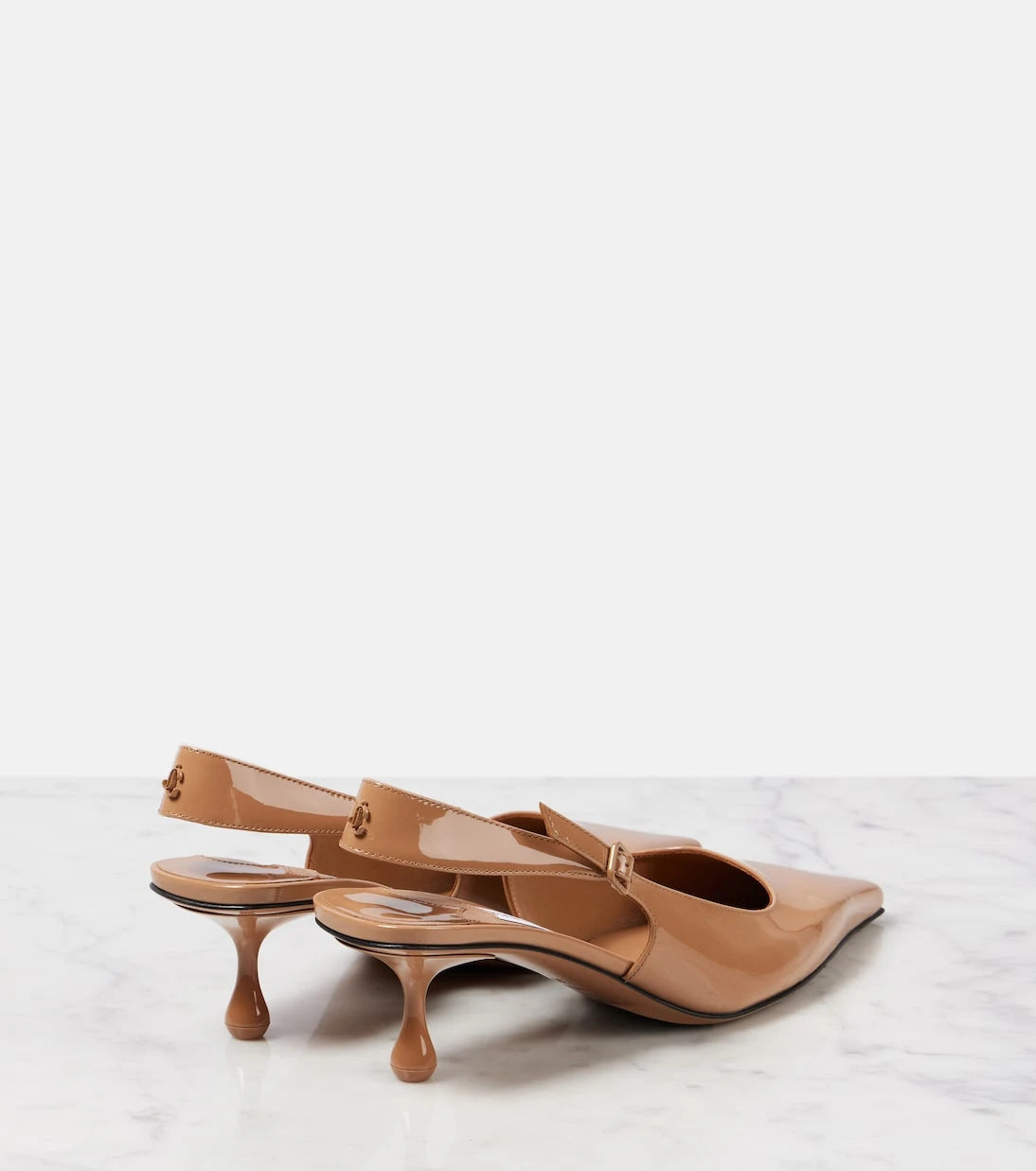 Jimmy Choo - Amel 50 patent leather slingback pumps