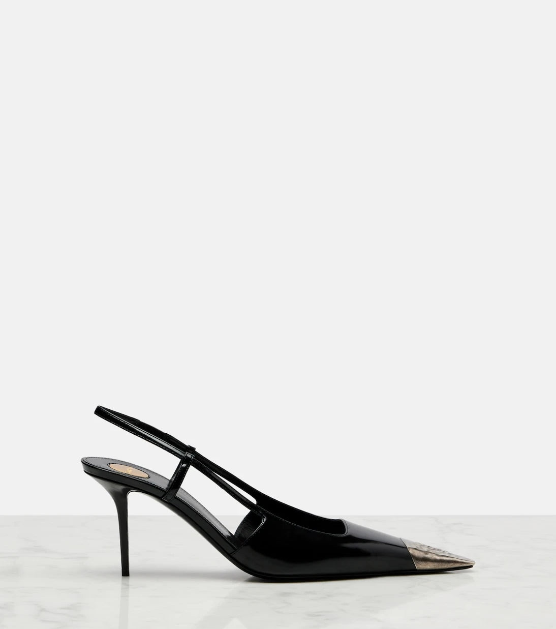 Saint Laurent - Jeanne 75 leather slingback pumps