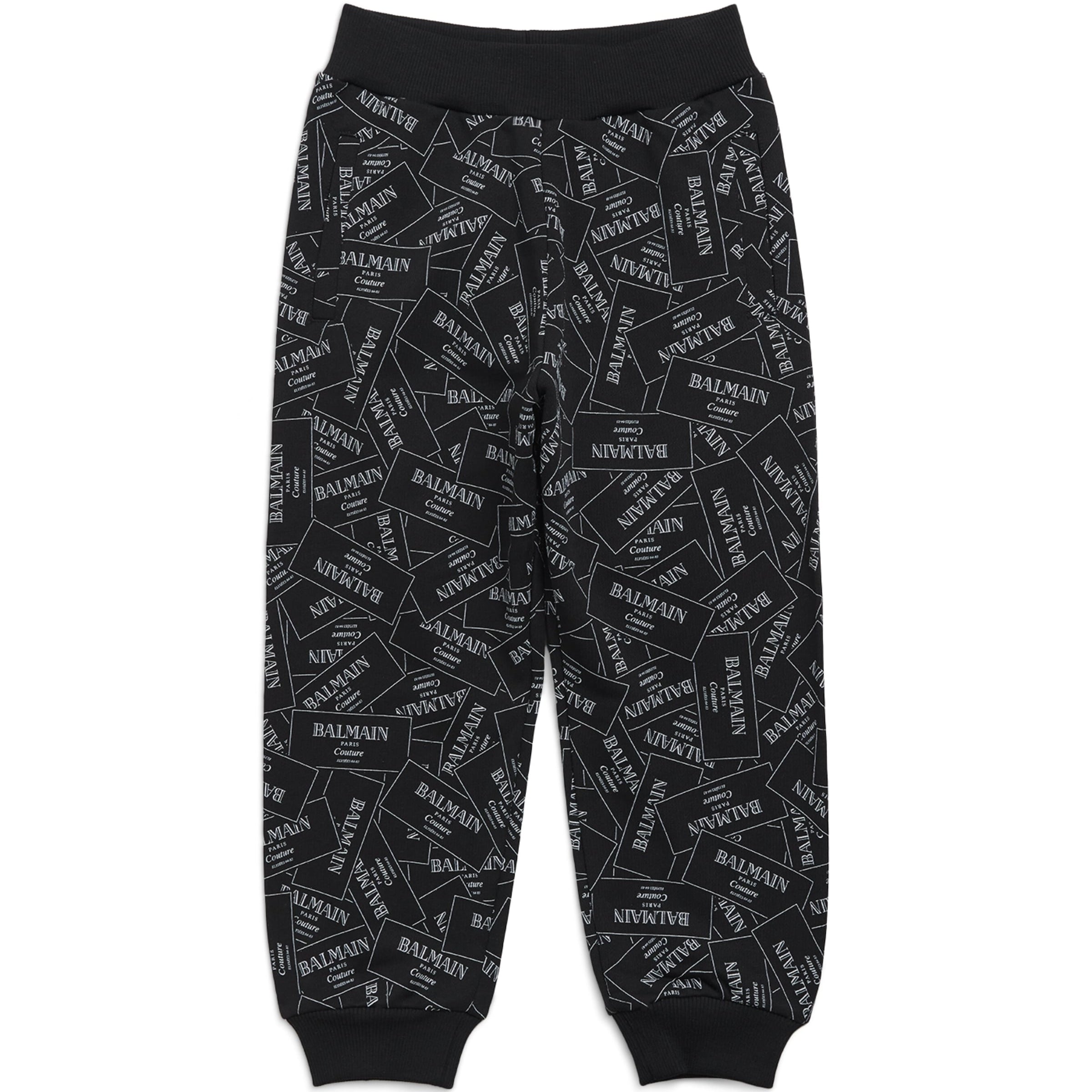 Balmain Kids Cotton Label Print Sweatpants (4-14 Years)
