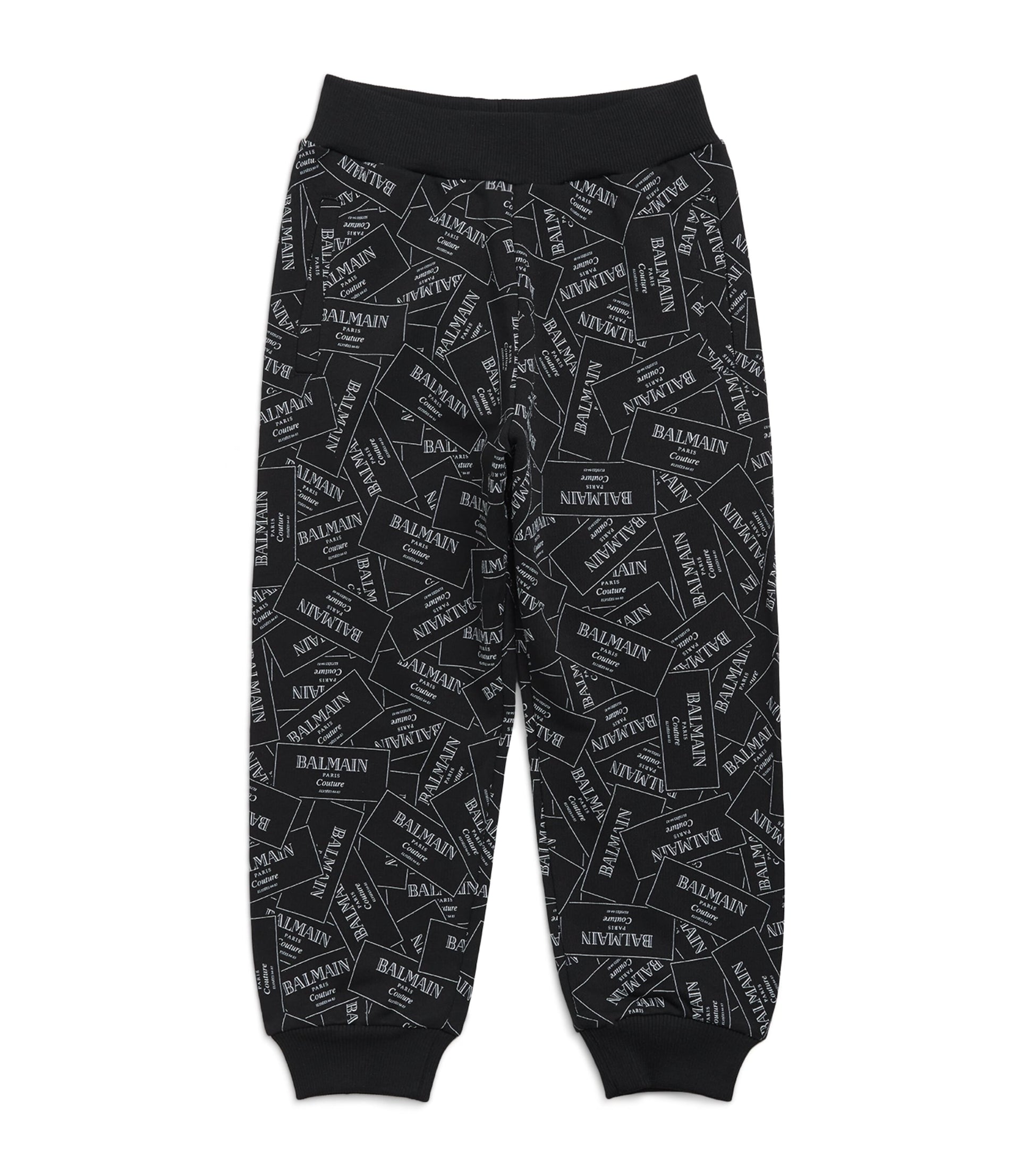 Balmain Kids Cotton Label Print Sweatpants (4-14 Years)
