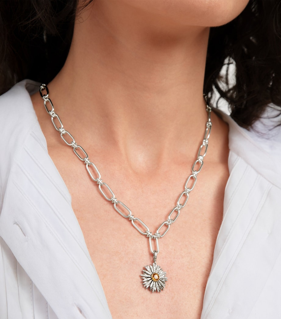 Yellow Gold, Citrine and Diamond Mythology Diamond Charm