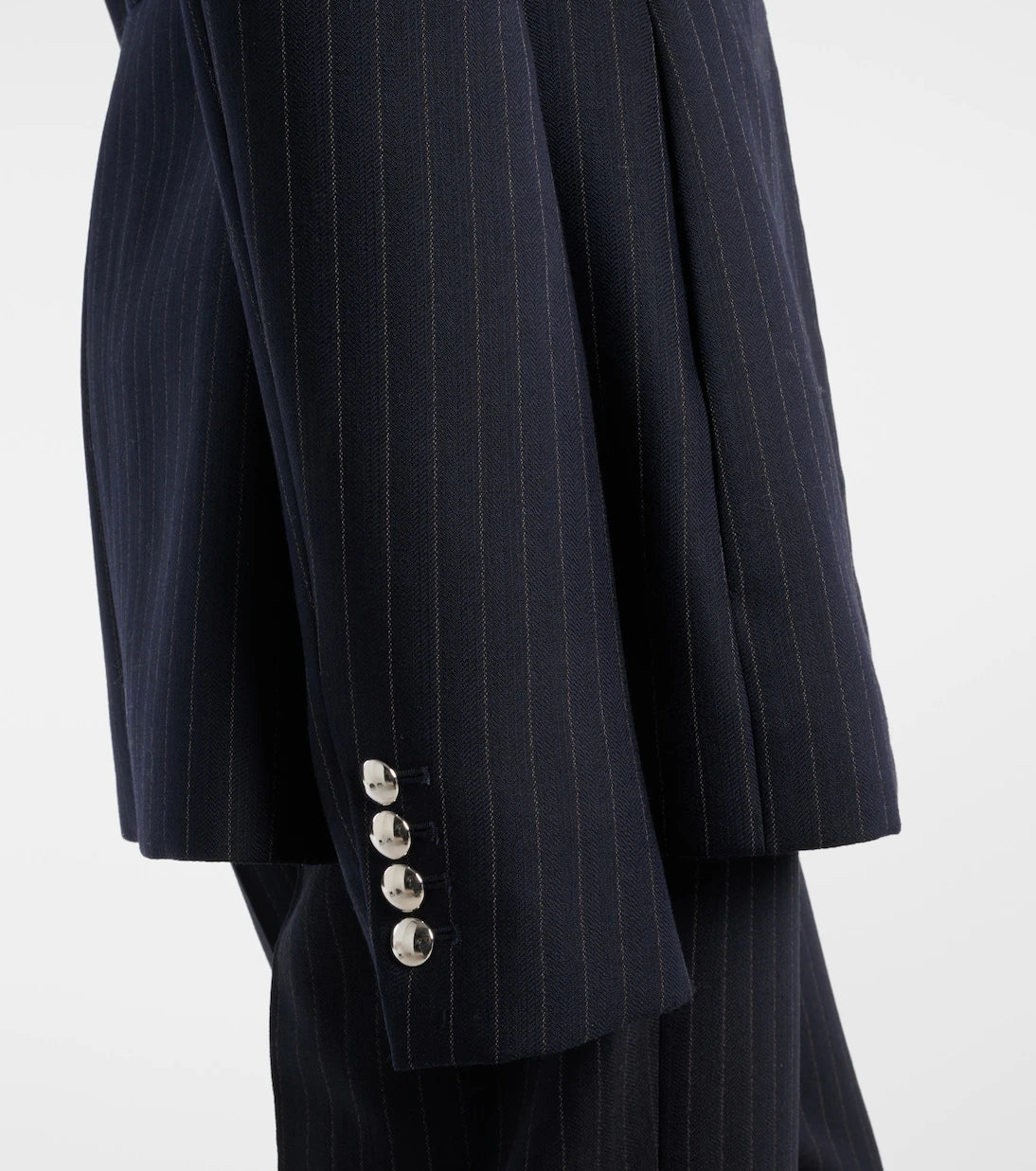 Khaite - Samuel chalk stripe wool-blend jacket