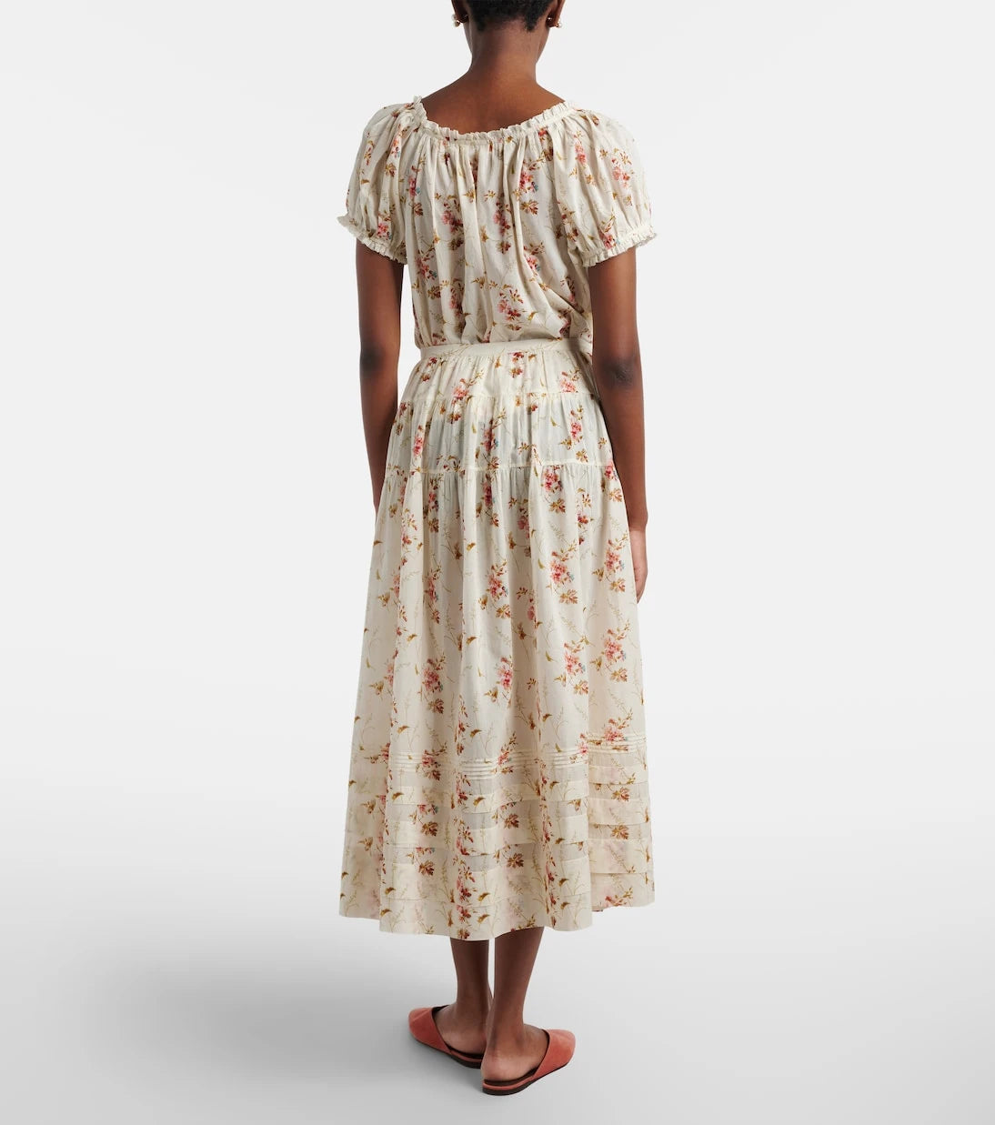 Dôen - Marie floral cotton maxi skirt