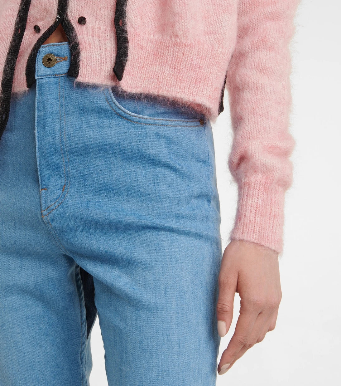 Y/Project - Paneled high-rise skinny jeans