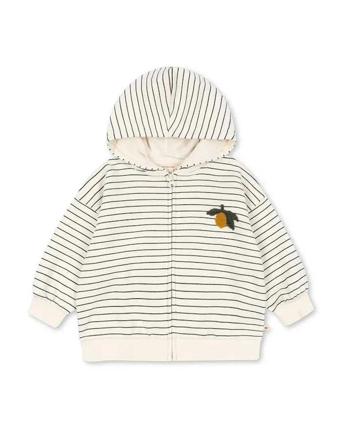 Konges Sløjd çocuklar için pamuklu fermuarlı kapüşonlu sweatshirt AMIO SWEAT ZIP HOOD OCS