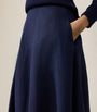 Navy Linen Erica Midi Skirt
