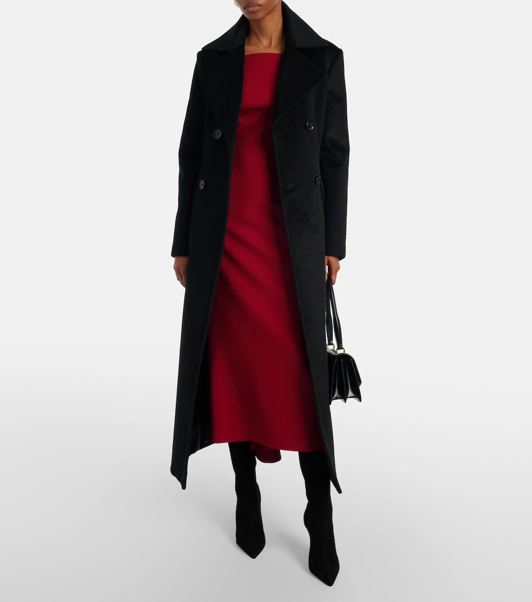 Aquazzura - حذاء سان أونوريه 85 الشمواه برقبة طويلة