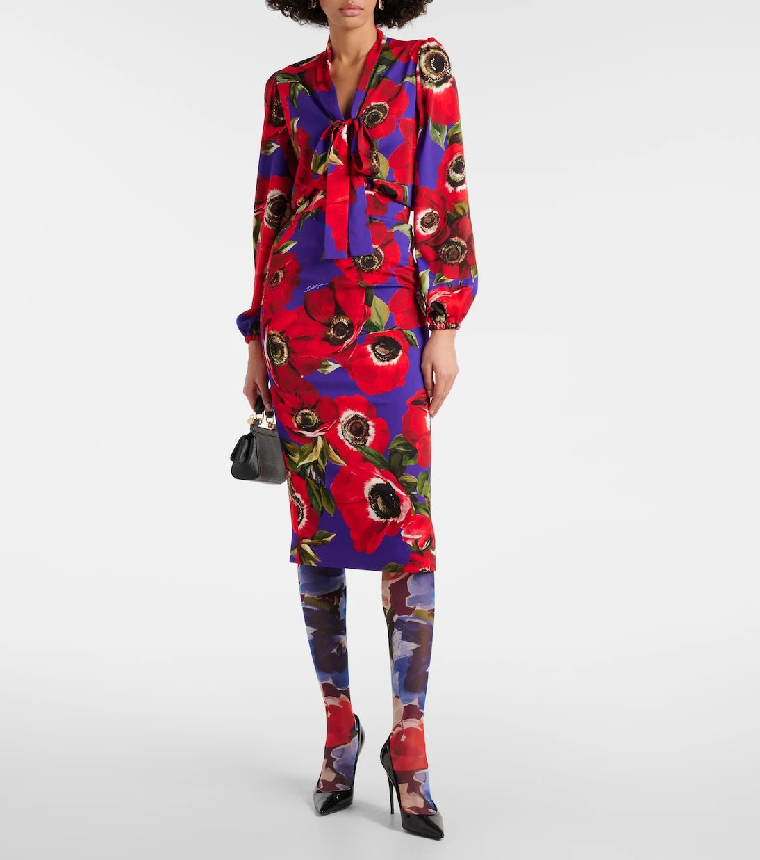 Dolce&Gabbana - Printed tulle tights