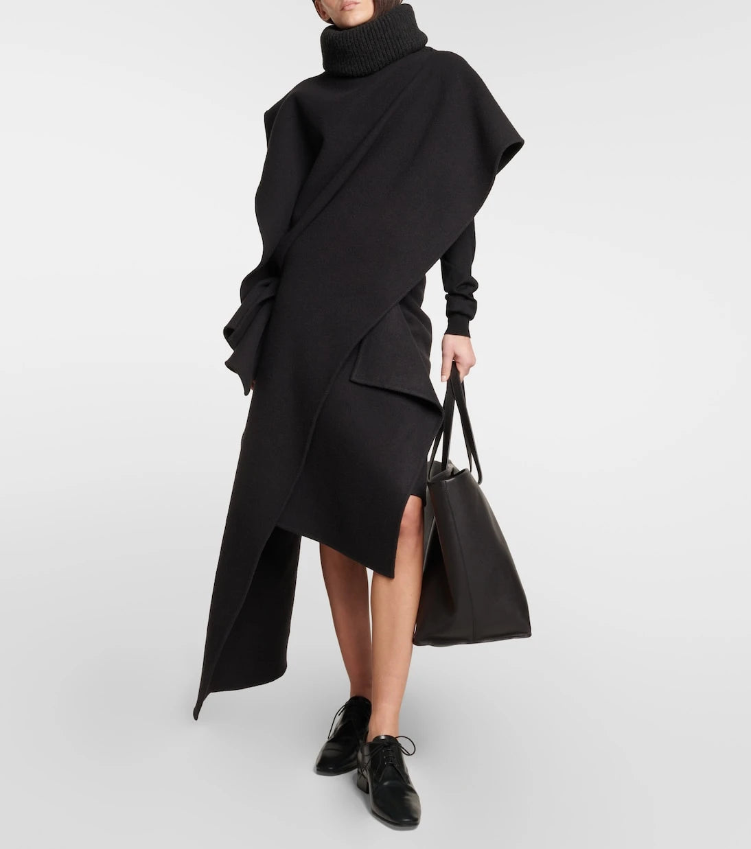 The Row - Bartellina draped cashmere midi skirt