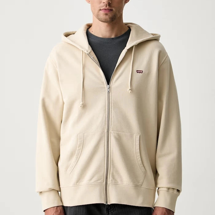 Levi's fermuarlı kapüşonlu erkek pamuklu sweatshirt THE ORIGINAL HM ZIP UP