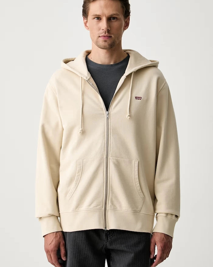 Levi's fermuarlı kapüşonlu erkek pamuklu sweatshirt THE ORIGINAL HM ZIP UP