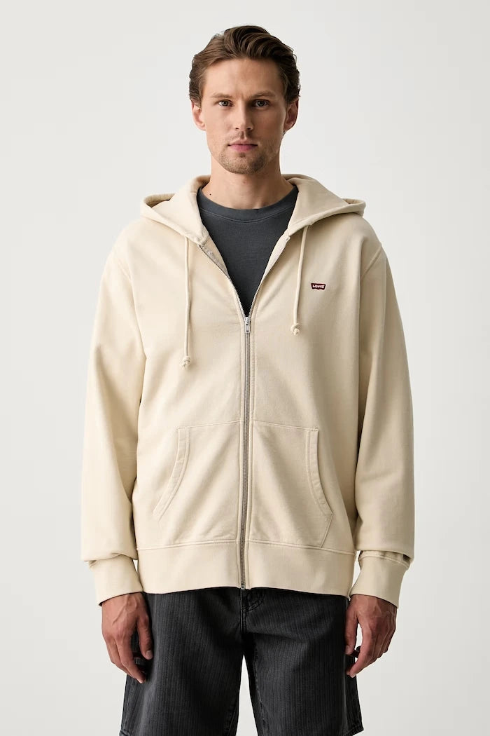 Levi's fermuarlı kapüşonlu erkek pamuklu sweatshirt THE ORIGINAL HM ZIP UP