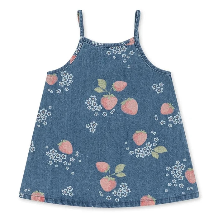 Konges Sløjd MAGOT STRAP DRESS GOTS Çocuk Denim Elbise