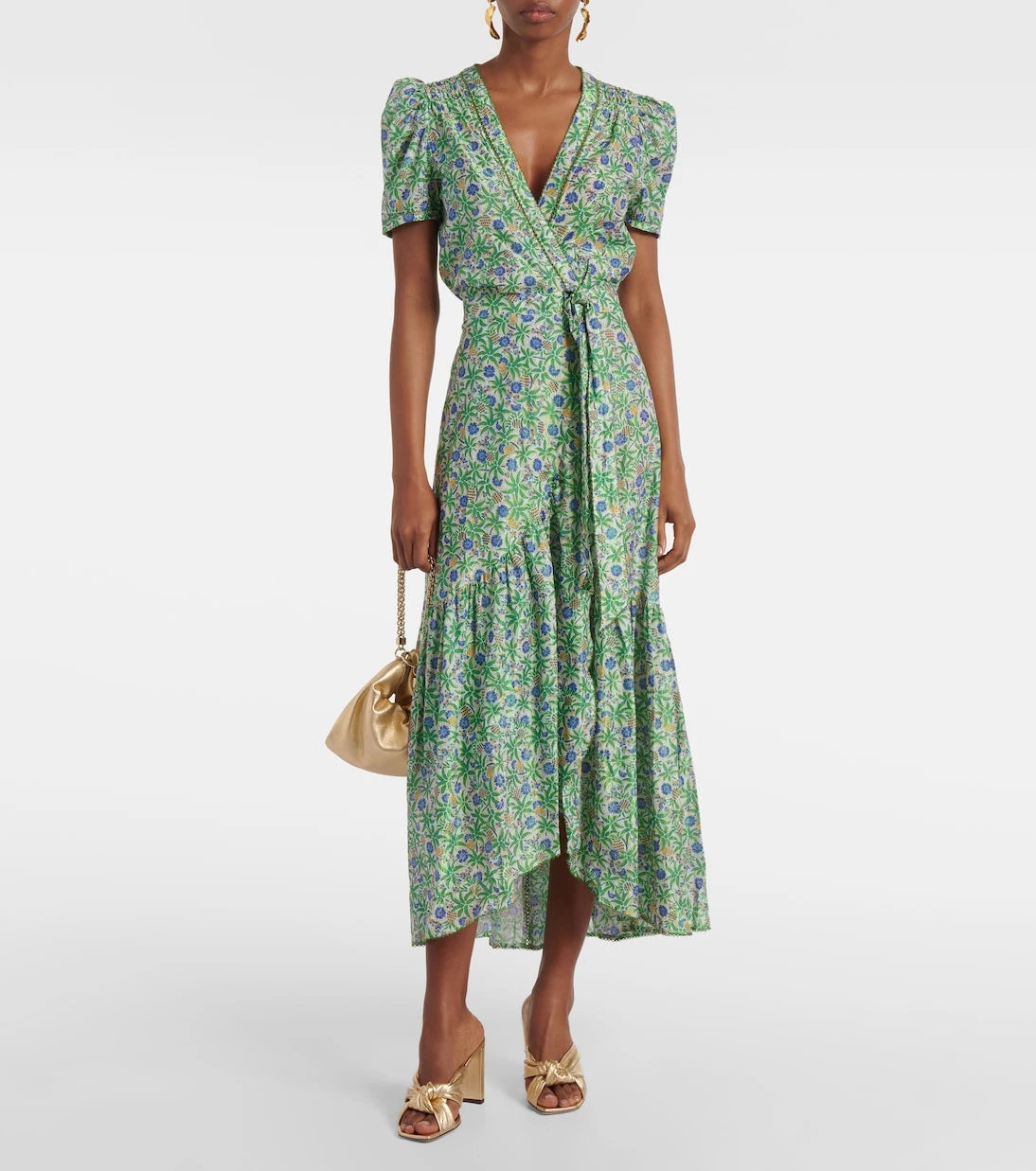 Poupette St Barth - Baba printed cotton wrap dress
