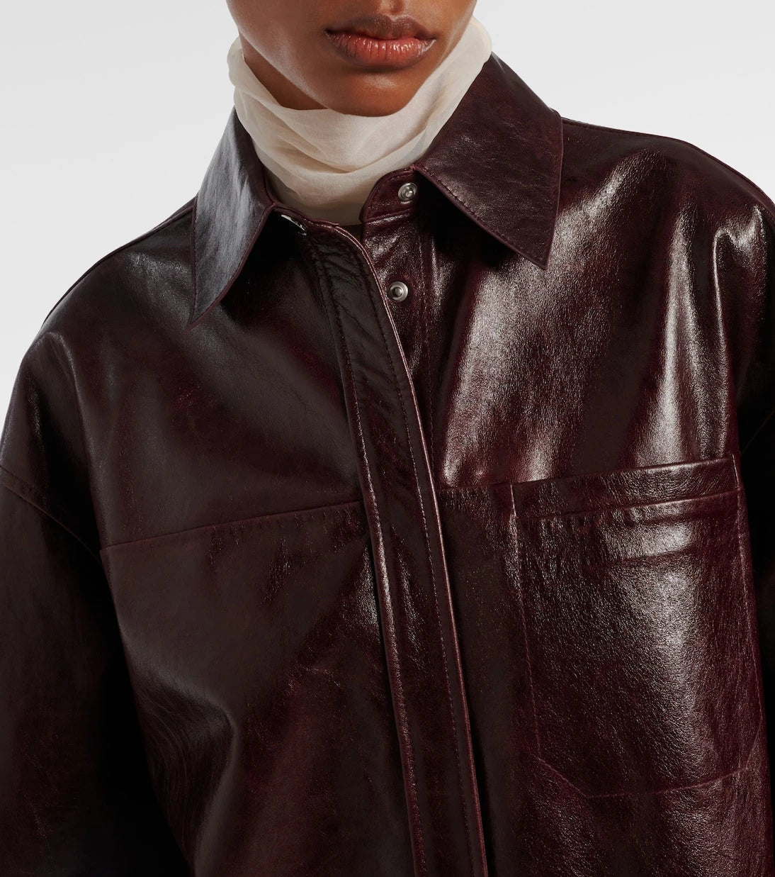 Sportmax - Borel leather overshirt