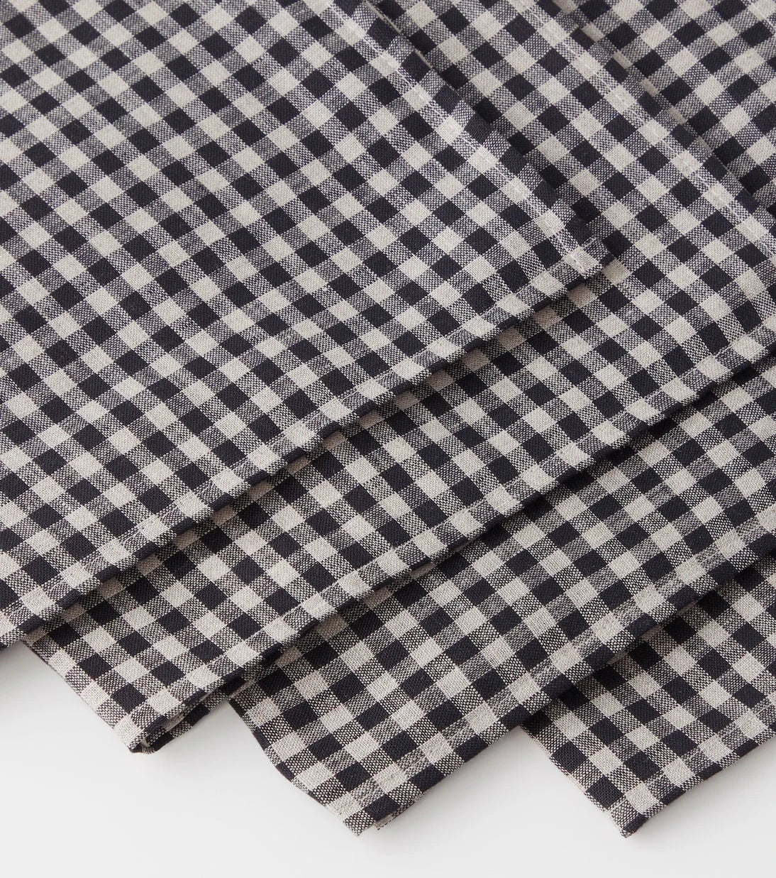 Once Milano - Set of 4 gingham linen napkins