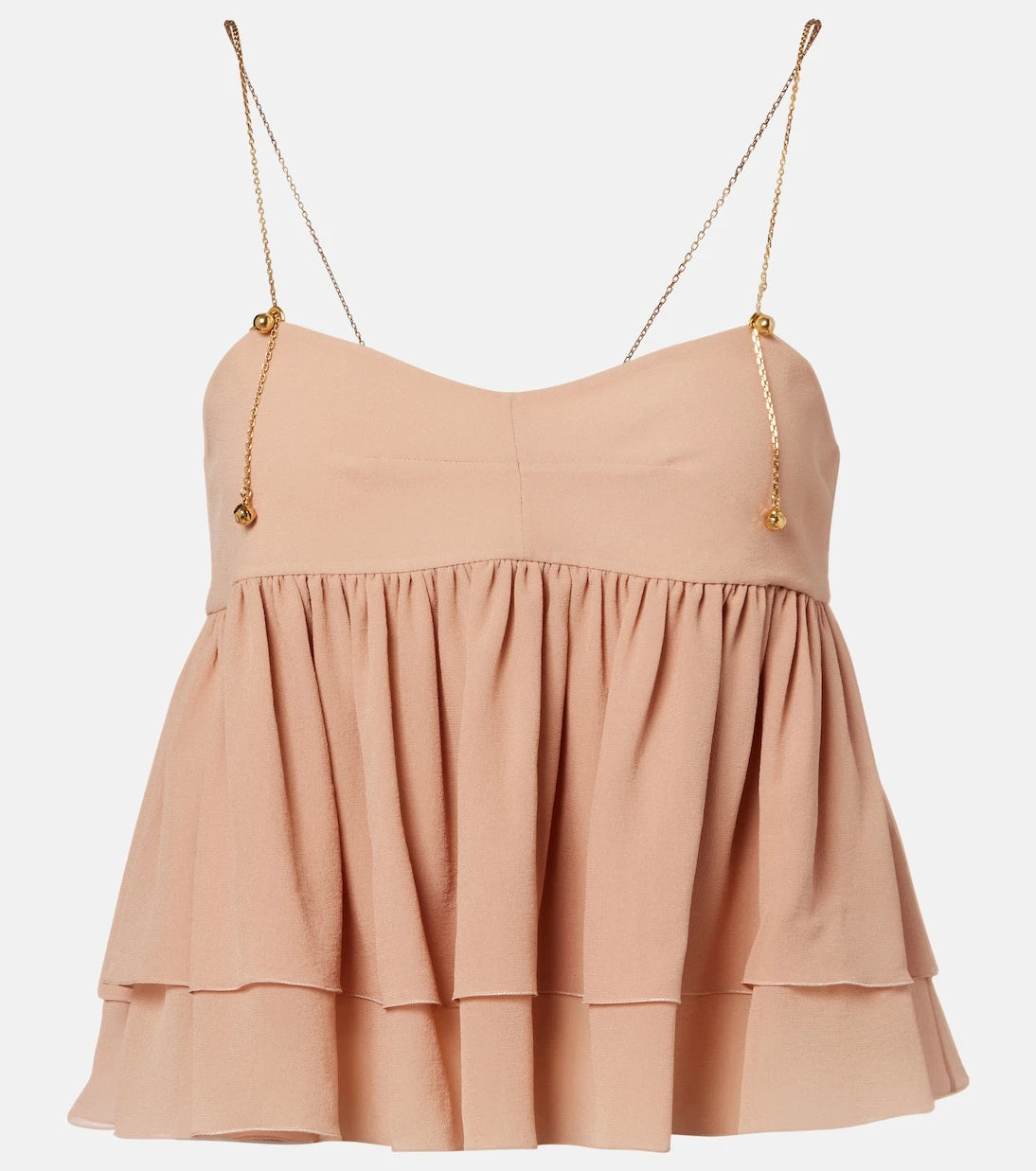 Chloé - Gathered silk top
