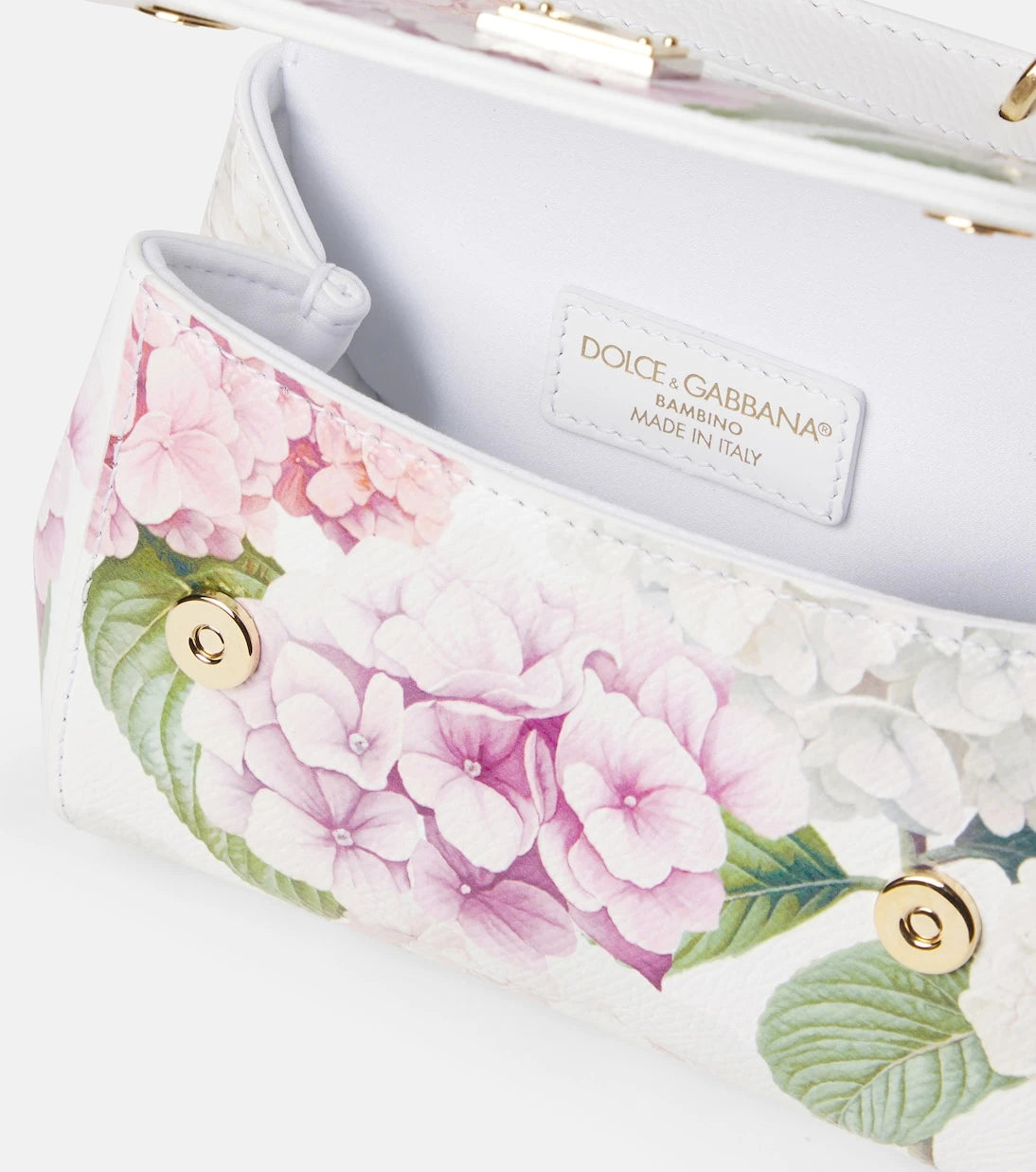 Dolce&Gabbana Kids - Sicily floral leather shoulder bag