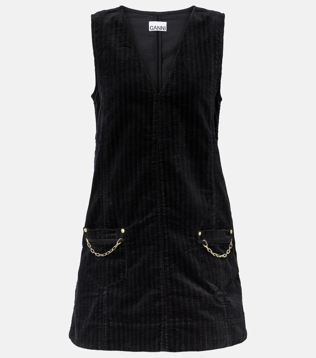 Ganni - Cotton corduroy minidress