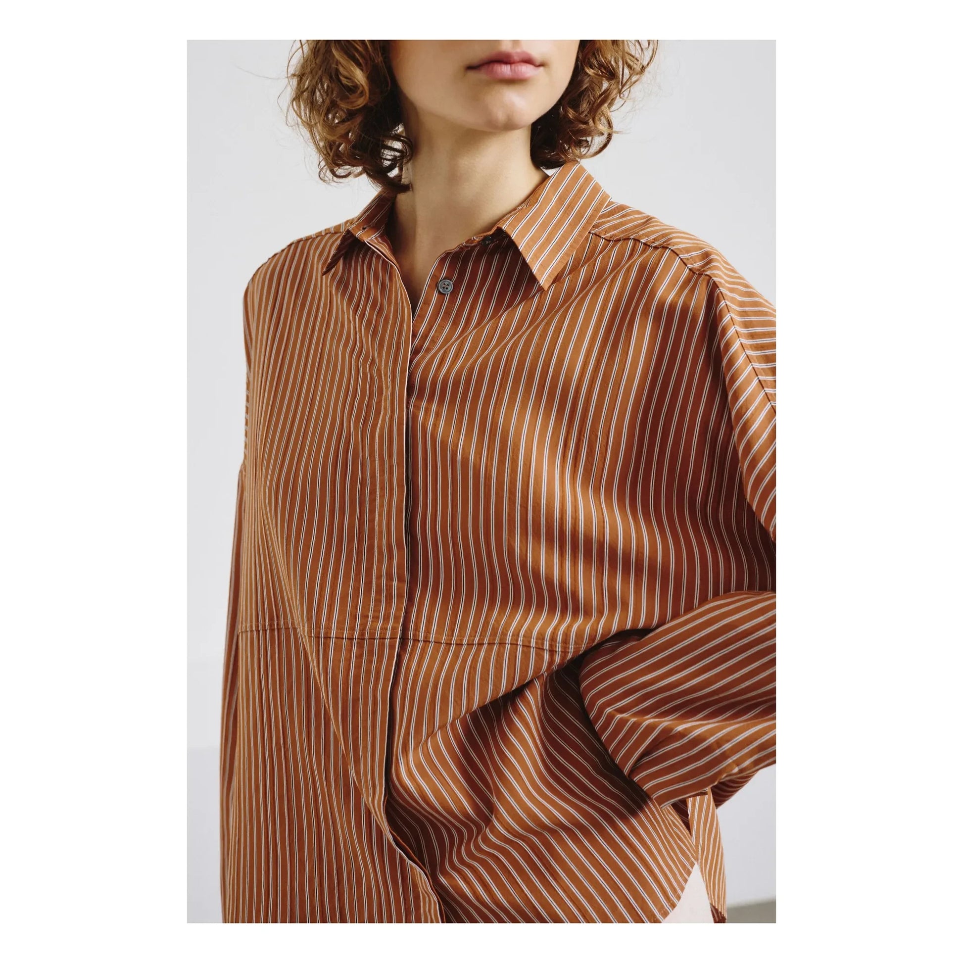Pomandère - Stripes shirt | Apricot