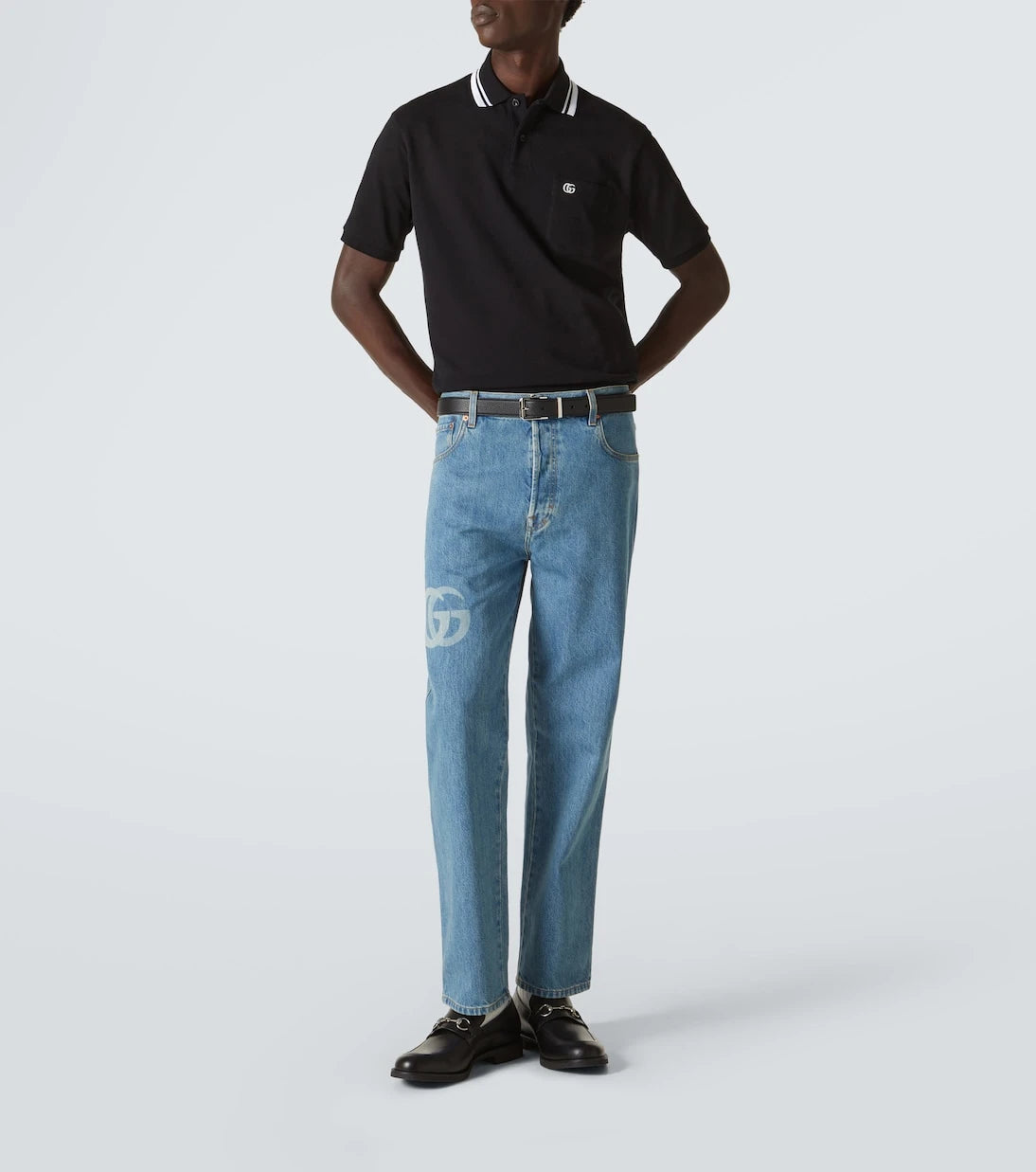 Gucci - GG Web cotton-blend polo shirt