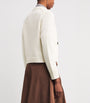 ME+EM Ivory Cotton Cropped Cardigan