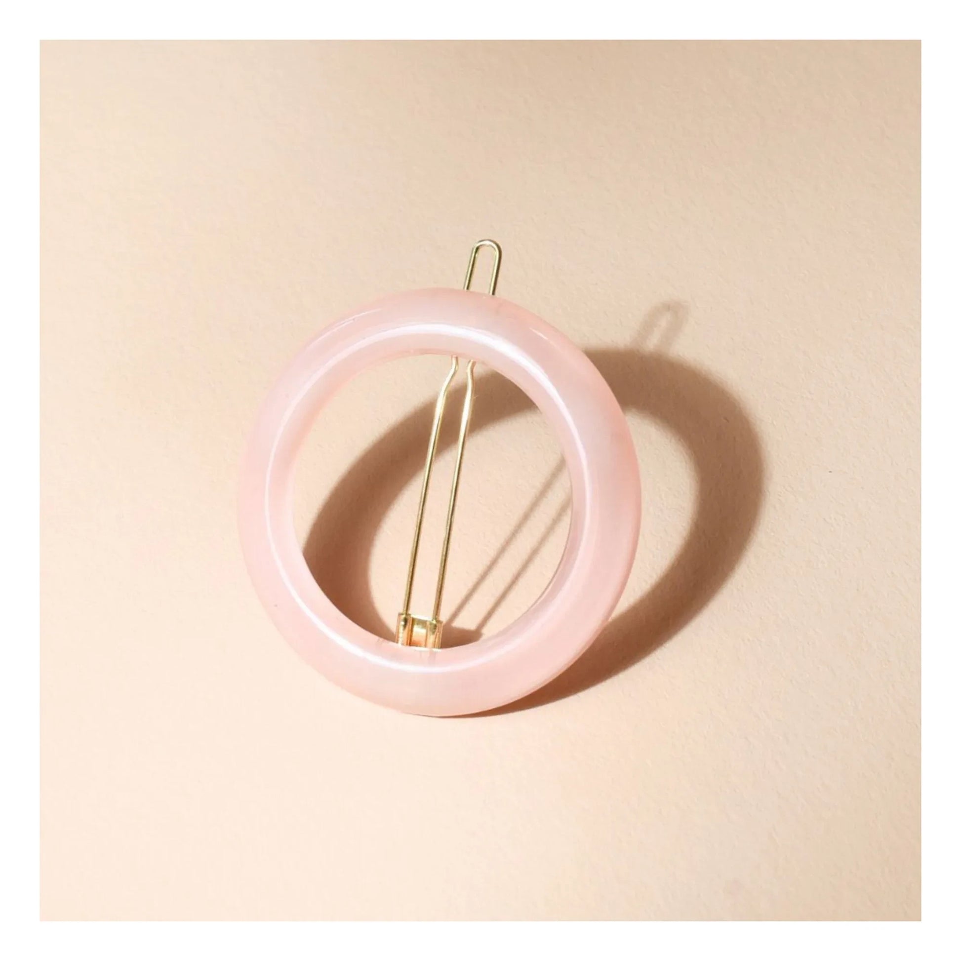 Bachca - Opaline round hair clip | Pink